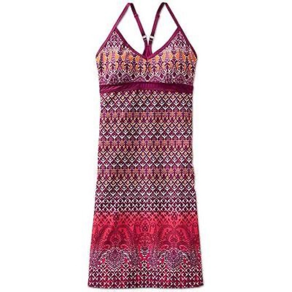 Athleta Dresses & Skirts - Athleta Printed Shorebreak Dress with Shelf Bra in Grenadine Bombay, Size Small